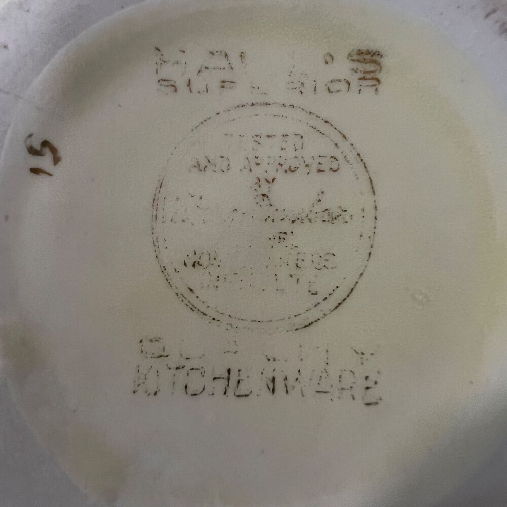 VTG 1960s Mid-Century Modern Bowl Halls Superior Quality Kitchenware Autumn Leaf - Picture 7 of 7